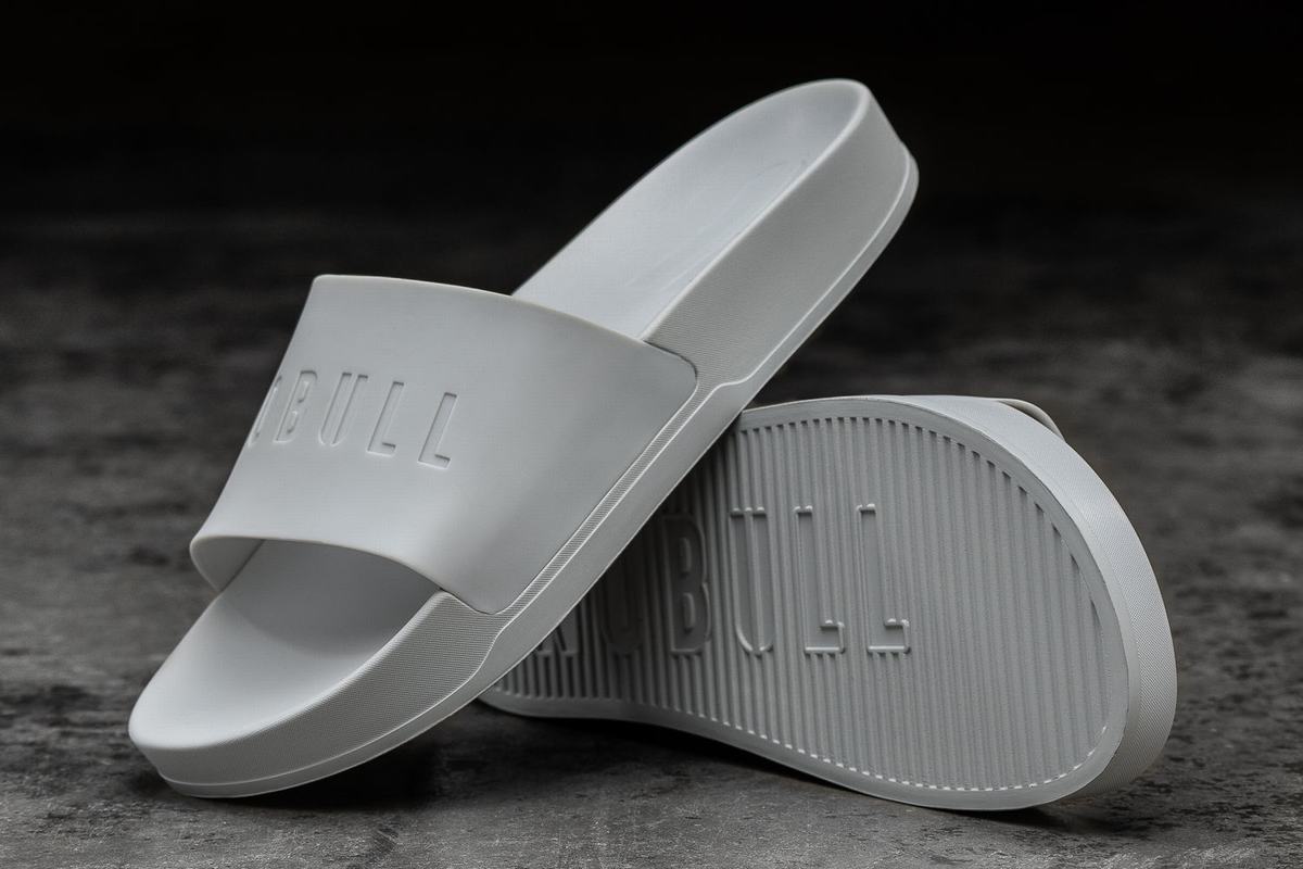 Nobull Arctic Men's Slides Grey | Australia (XF0976)